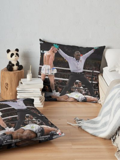 Jake Paul Vs Tyron Woodley Throw Pillow Official Jake Paul Merch