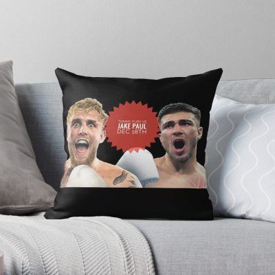 Jake Paul Vs Tommy Fury Throw Pillow Official Jake Paul Merch