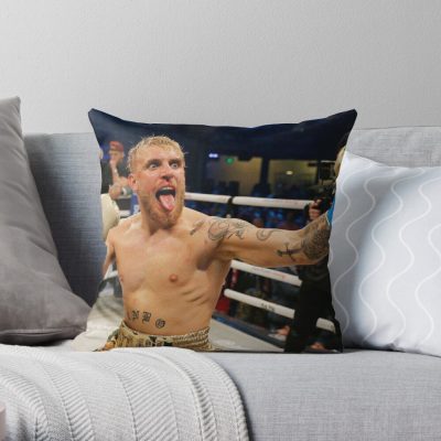 Jake Paul Poster Throw Pillow Official Jake Paul Merch