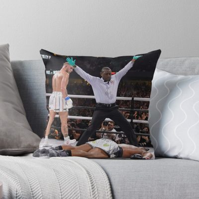 Jake Paul Vs Tyron Woodley Throw Pillow Official Jake Paul Merch